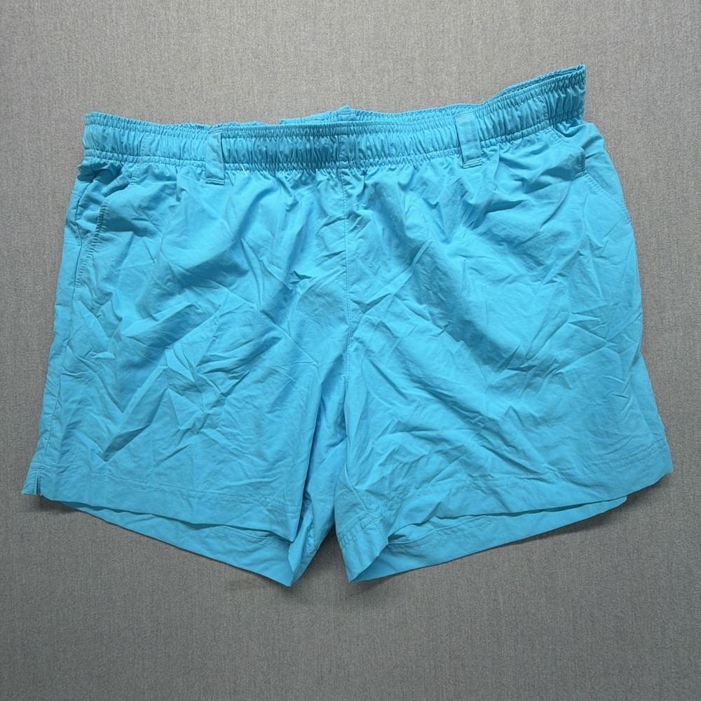 Columbia PFG Omni-Shade Shorts Mens XL Blue Nylon Fishing